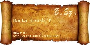 Barta Szeráf névjegykártya
